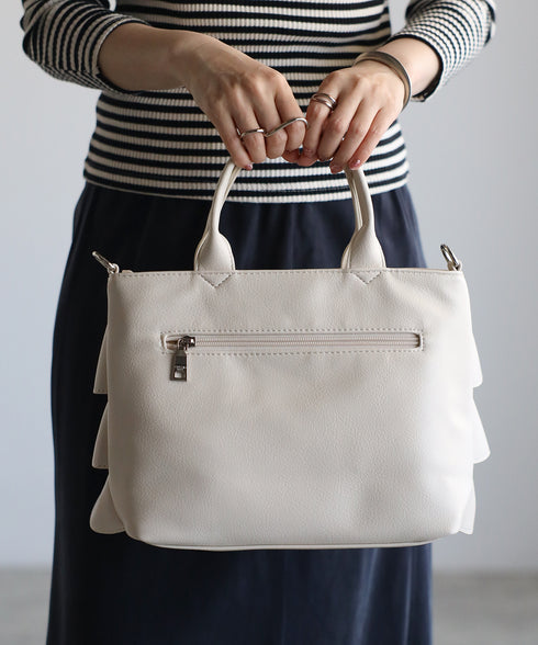 【雑誌掲載・ショップチャンネルOA商品】2WAYフリルハンドバッグ 12-1162